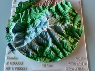 Hipsometric Relief map of Canigó