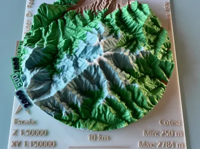Hipsometric Relief map of Canigó