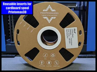 Reusable inserts for cardboard spool Printomax3D