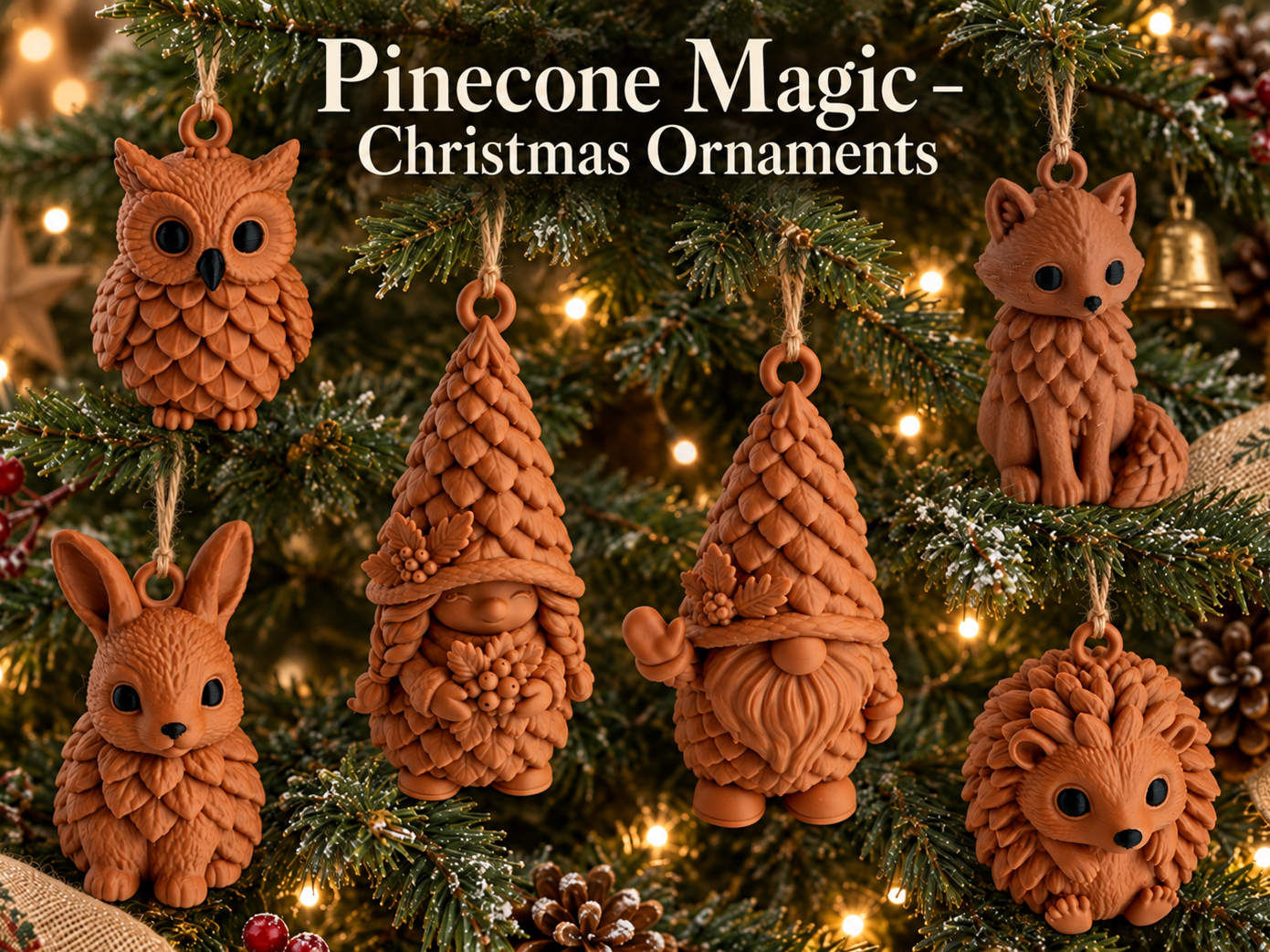 Pinecone Magic - Christmas Ornaments (Hanging) - 1