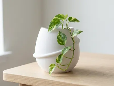 Orbit Planter Minimalist Japandi Pot, No Supports