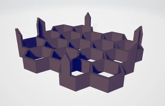 Plaques hexagonales de renfort pour tondeuse robot