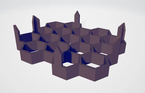 Plaques hexagonales de renfort pour tondeuse robot