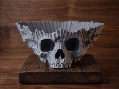 Coral Skull Bowl