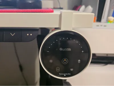 Under-desk remote holder for Quntis monitor lamp 