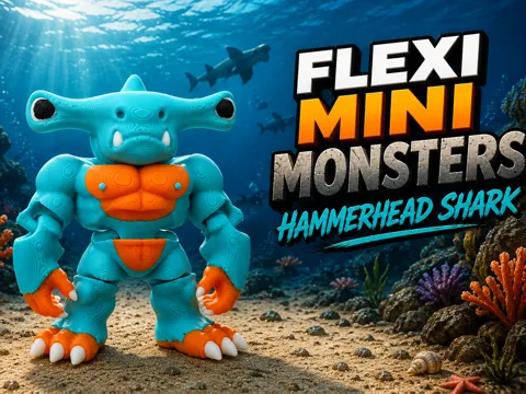 Flexi Mini Monsters: Hammerhead Shark
