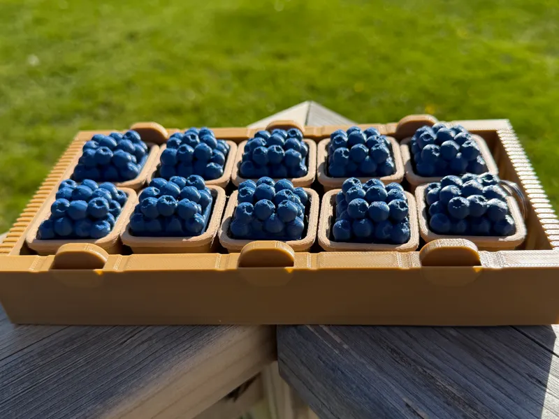"Flat" box for 10 Voxel Ninja Blueberry Clickers