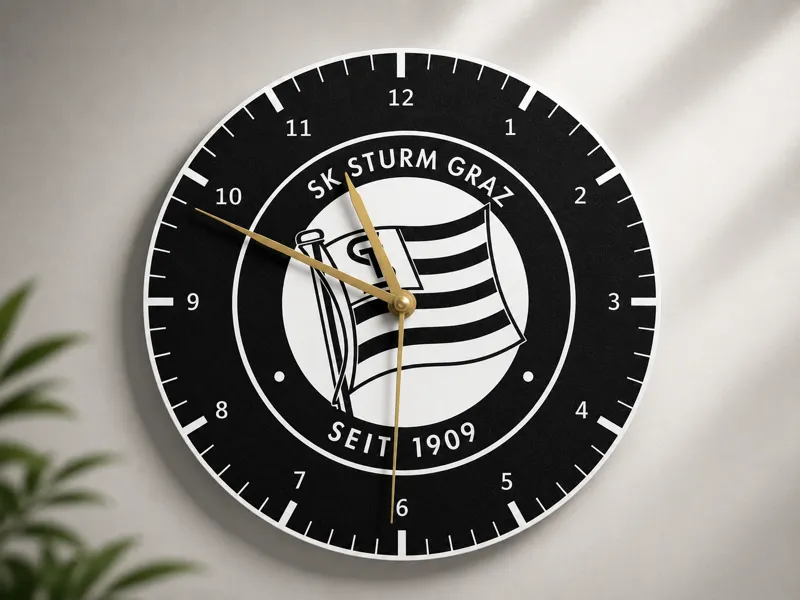 Sturm Graz Clock | Ø25cm