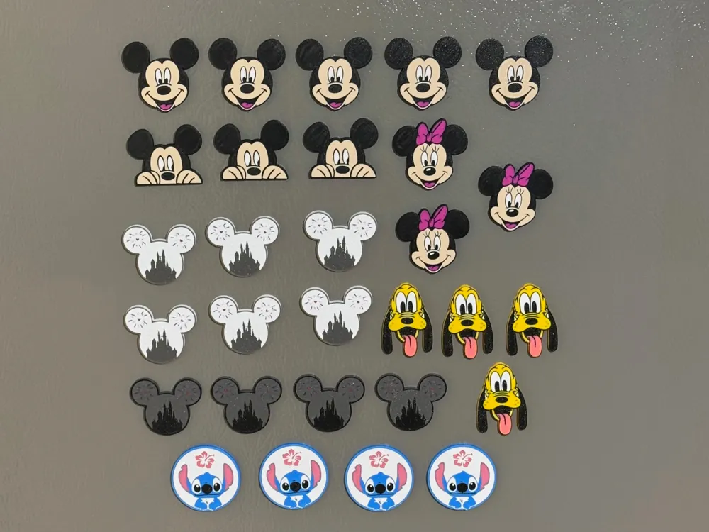 Disney Magnets - Free 3D Print Model - MakerWorld