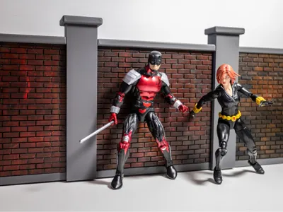 1/12 scale brick wall diorama