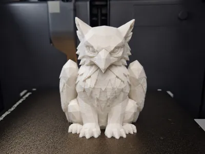 Low Polly Dark Griffin