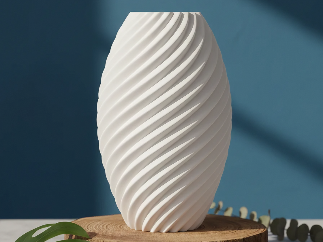 Spiral Minimalist Vase – Modern Decorative Vase