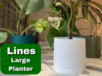 Lines - Large Lightweight 19cm Planter