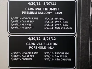 Cruise Display Plates