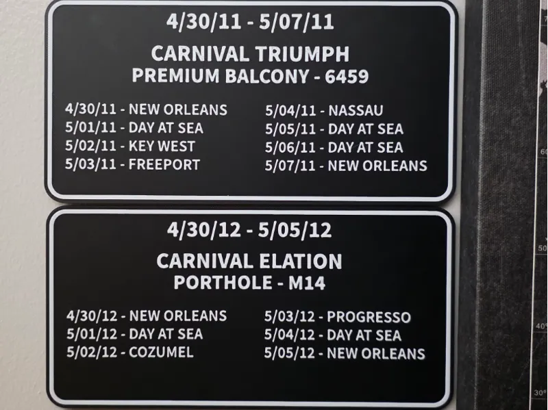 Cruise Display Plates