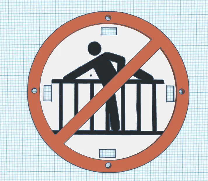 Sign - Do not jump fence