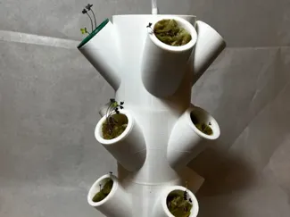 3D printed hydroponic Water Tower
