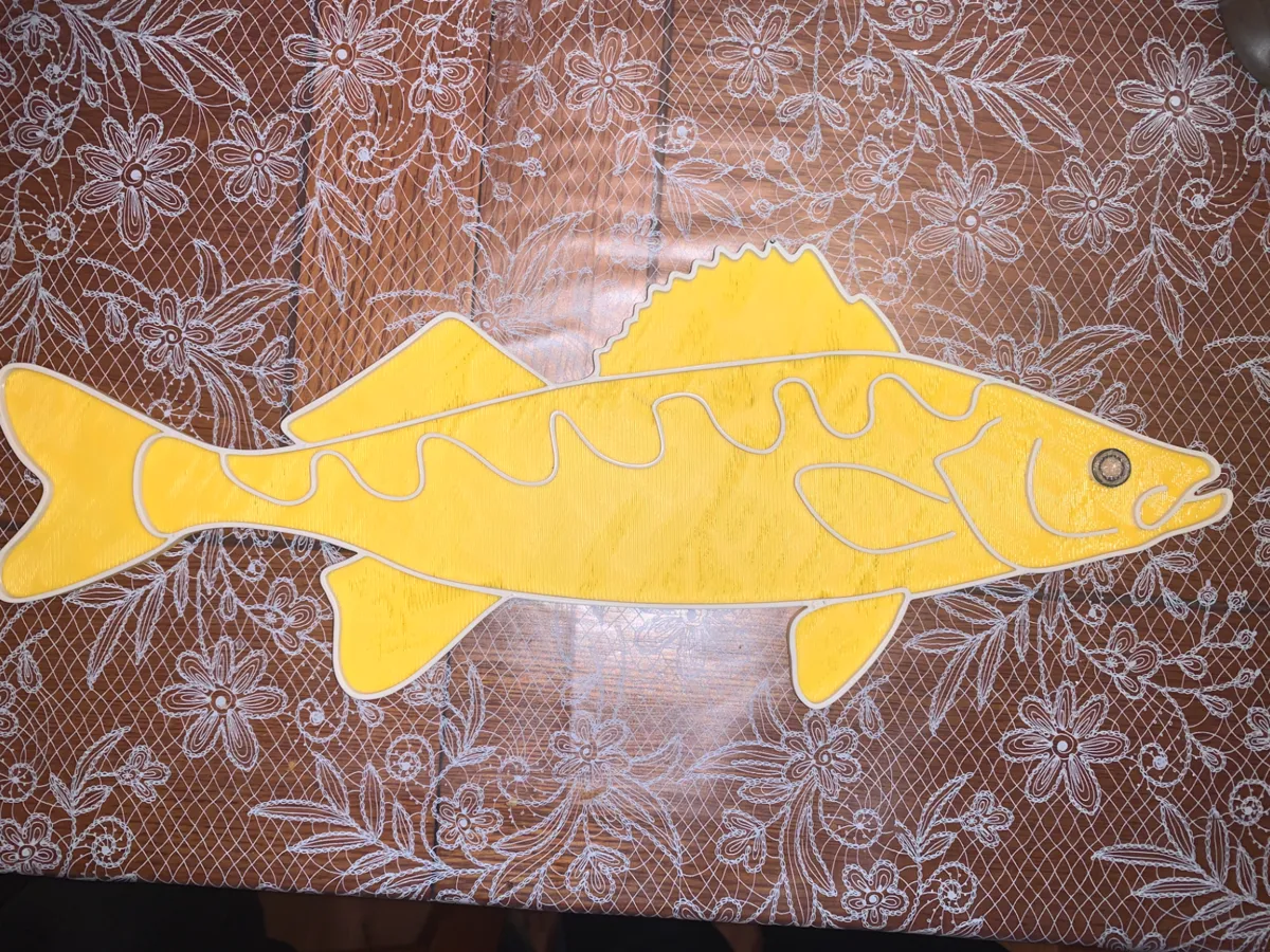 Décoration murale poisson walleye