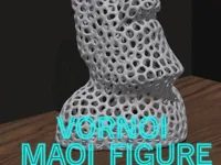 Statue Moaï style voronoï — photo 1