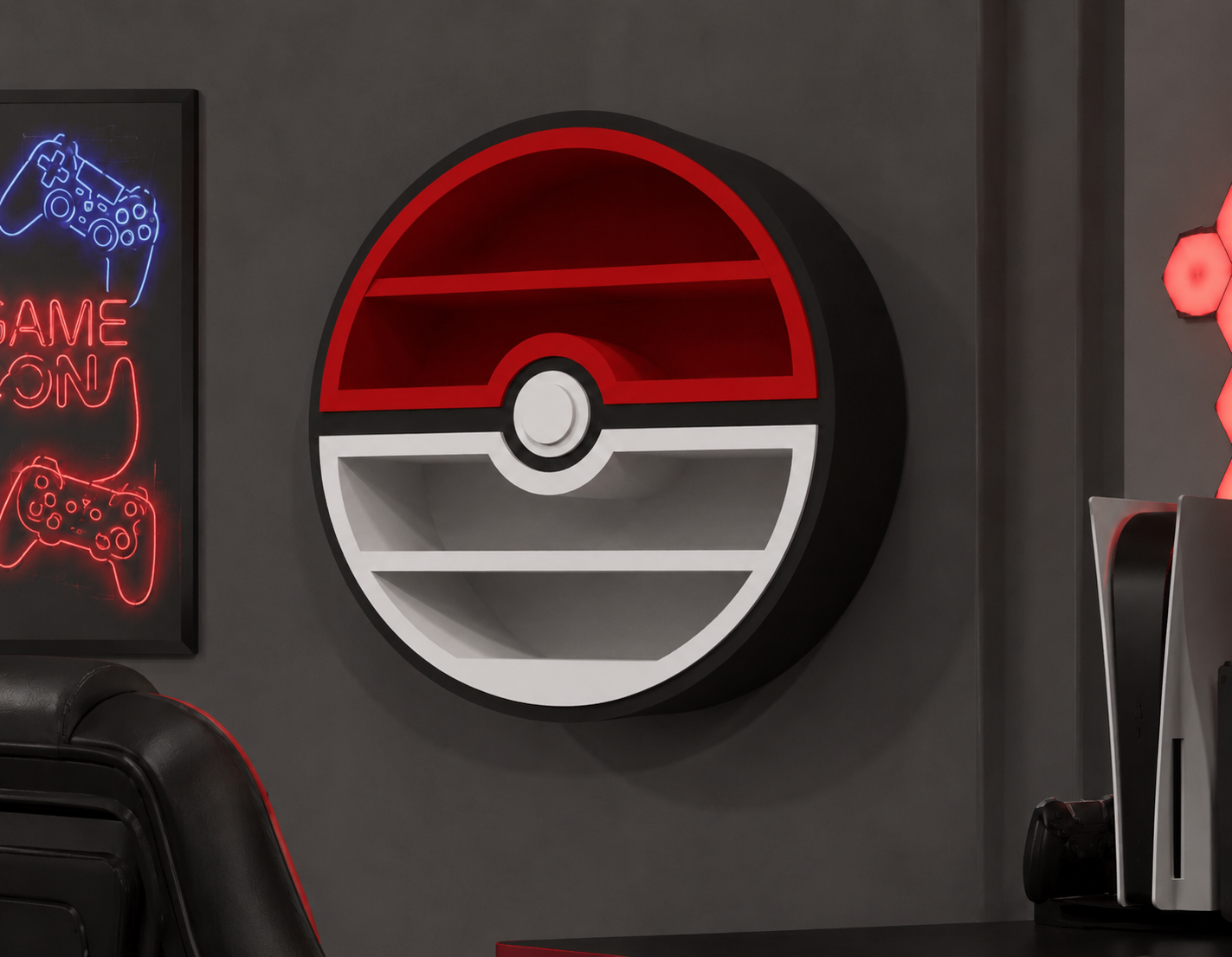 Miniatura 2 do modelo 3D Pokeball shelf