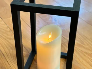 Box lantern centerpiece for weddings or events