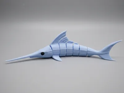 Articulated Swordfish - Print In Place Design