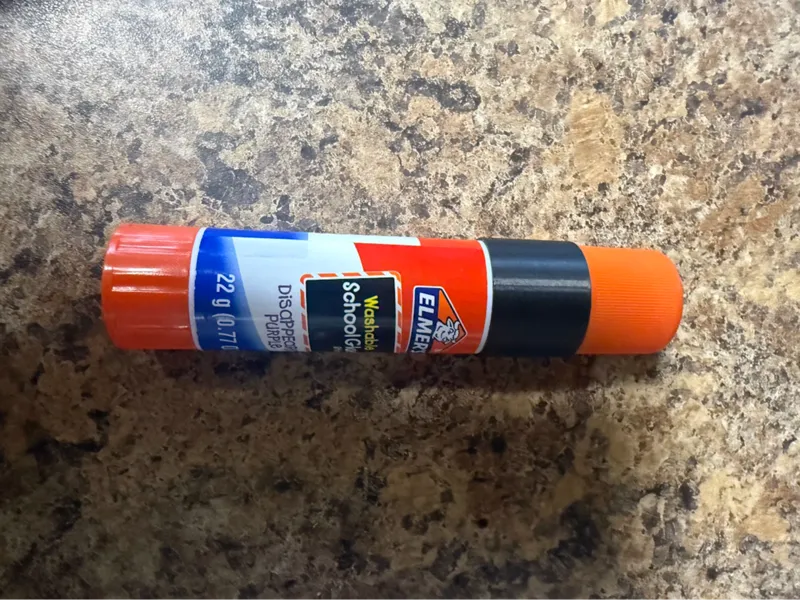 Elmer's Glue stick precision top with 5mm hole