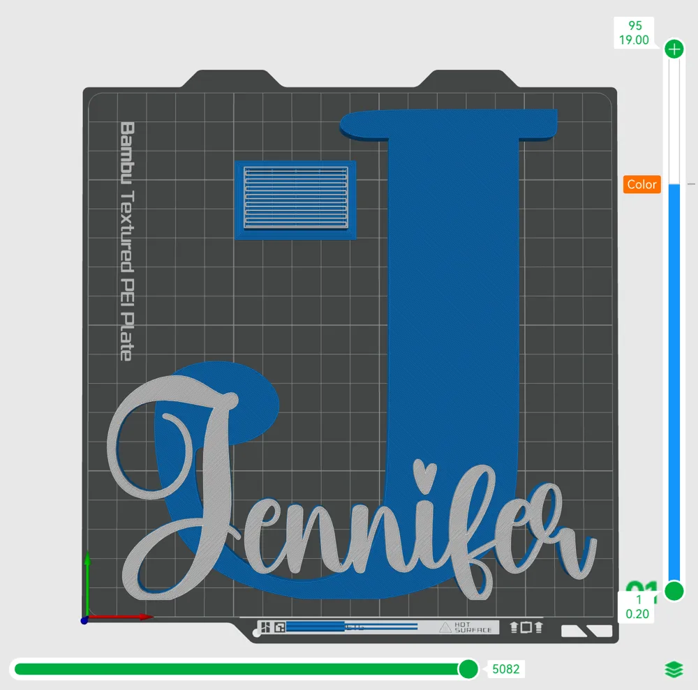 JENNIFER name ornament initial nameplate sign - Free 3D Print Model ...