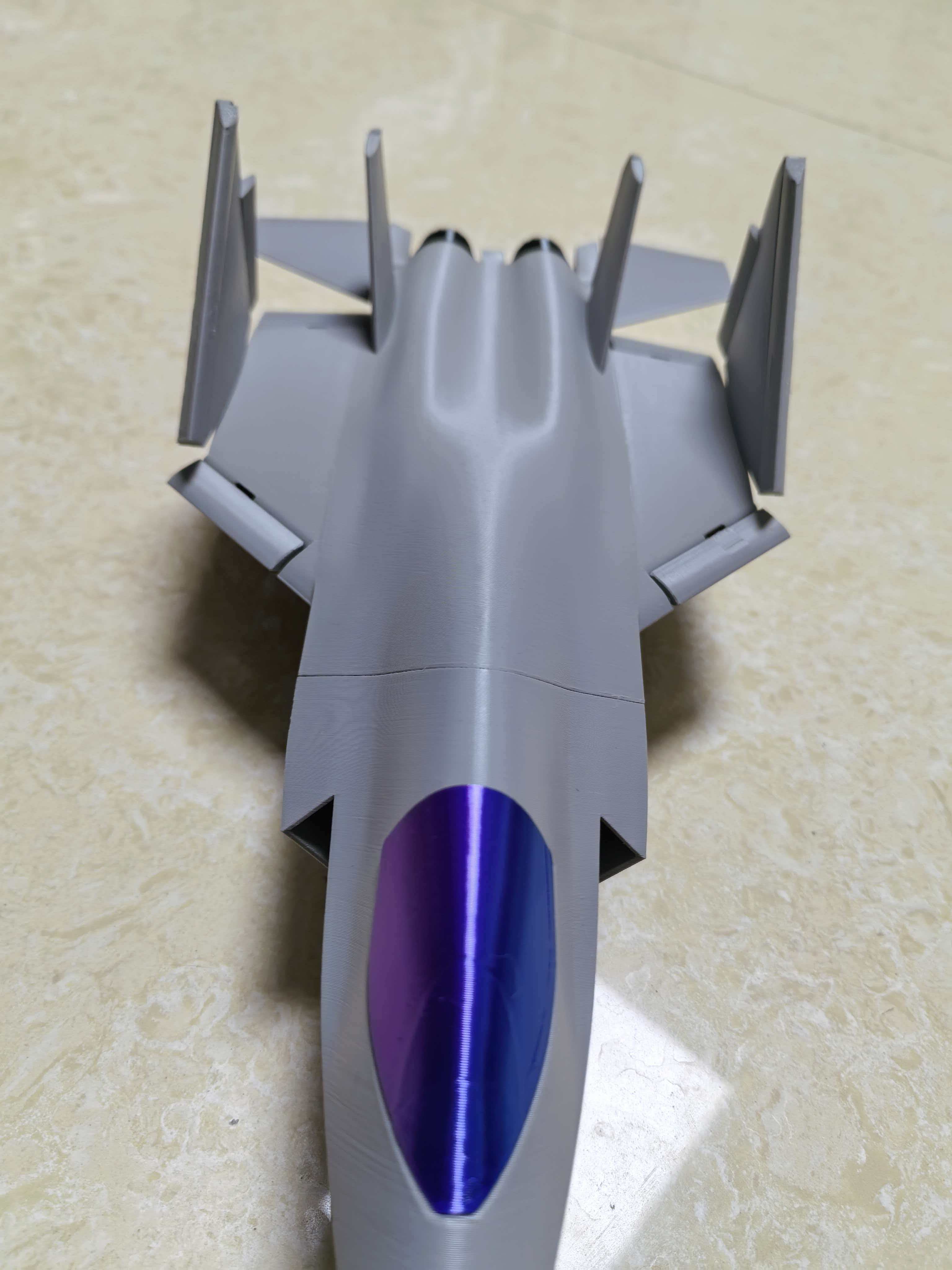 Miniatura 6 do modelo 3D 五代机 舰载机 J35  全动接装版，起落架可折叠，机翼折叠,长约320mm