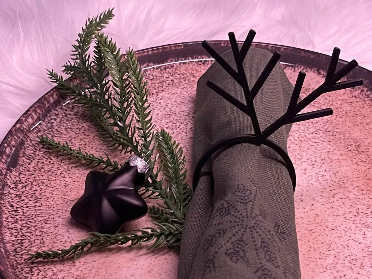 Christmas Napkin Ring - Modern Reindeer Antlers - Free 3D Print Model ...