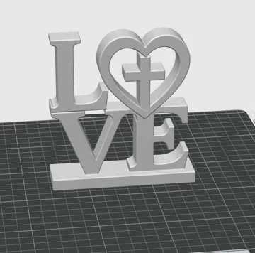 Letrero o emblema decorativo: Love jesus — vista de referencia 3