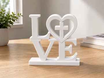 Letrero o emblema decorativo: Love jesus — vista de referencia 2