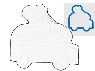 Ice cream truck cookie cutter