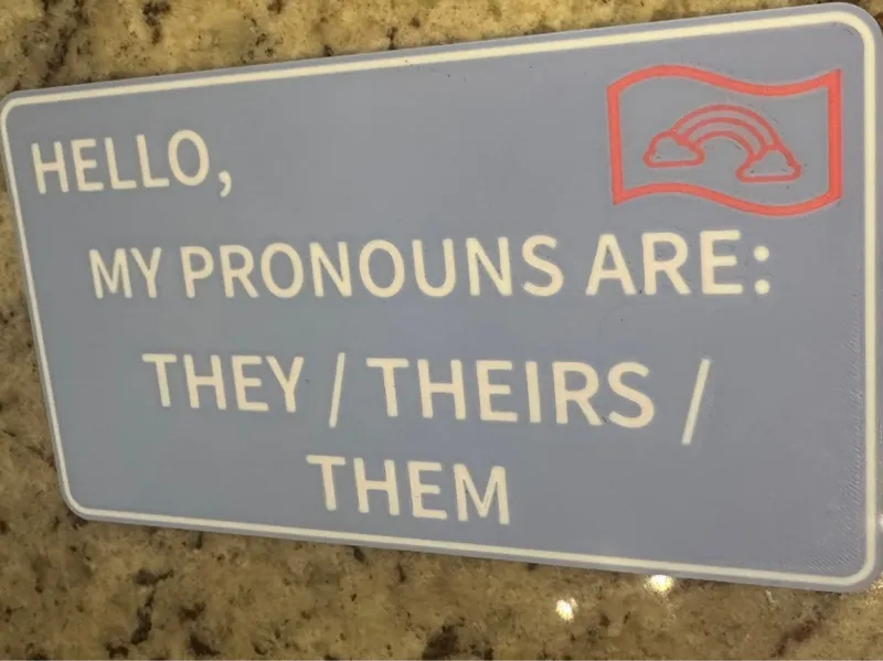 Pronoun Sign - They/Theirs/Them