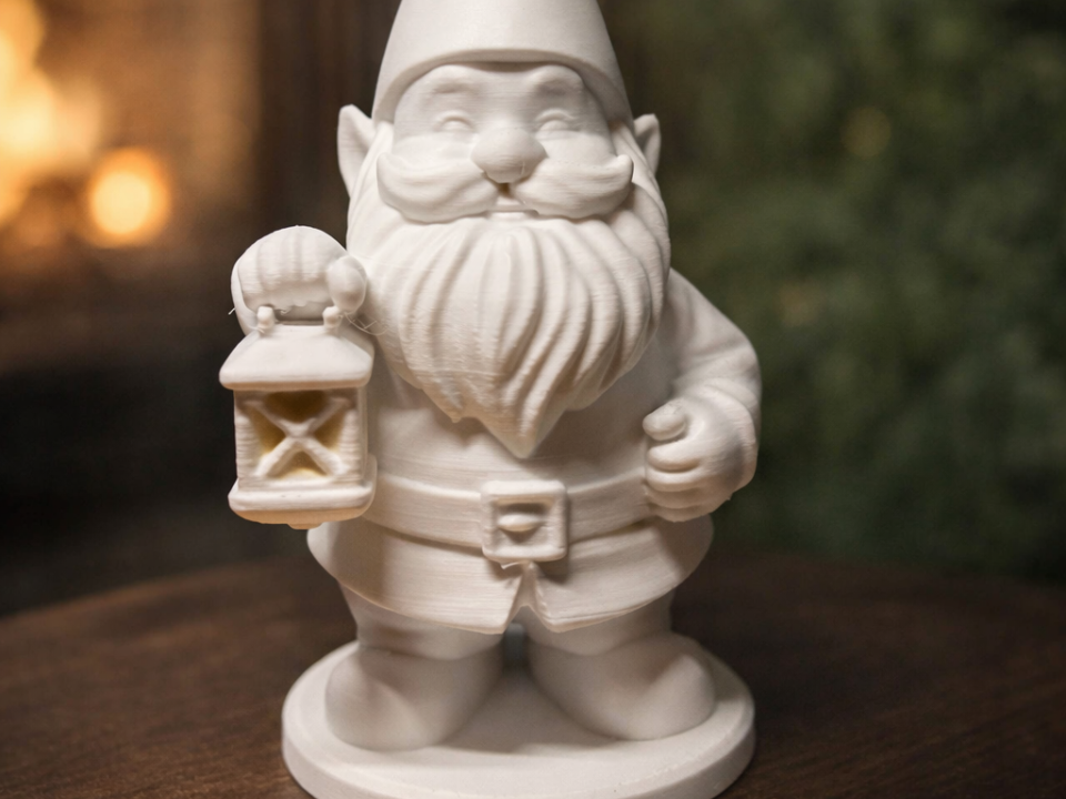 Cozy Lantern Gnome – Detailed Decorative Figure