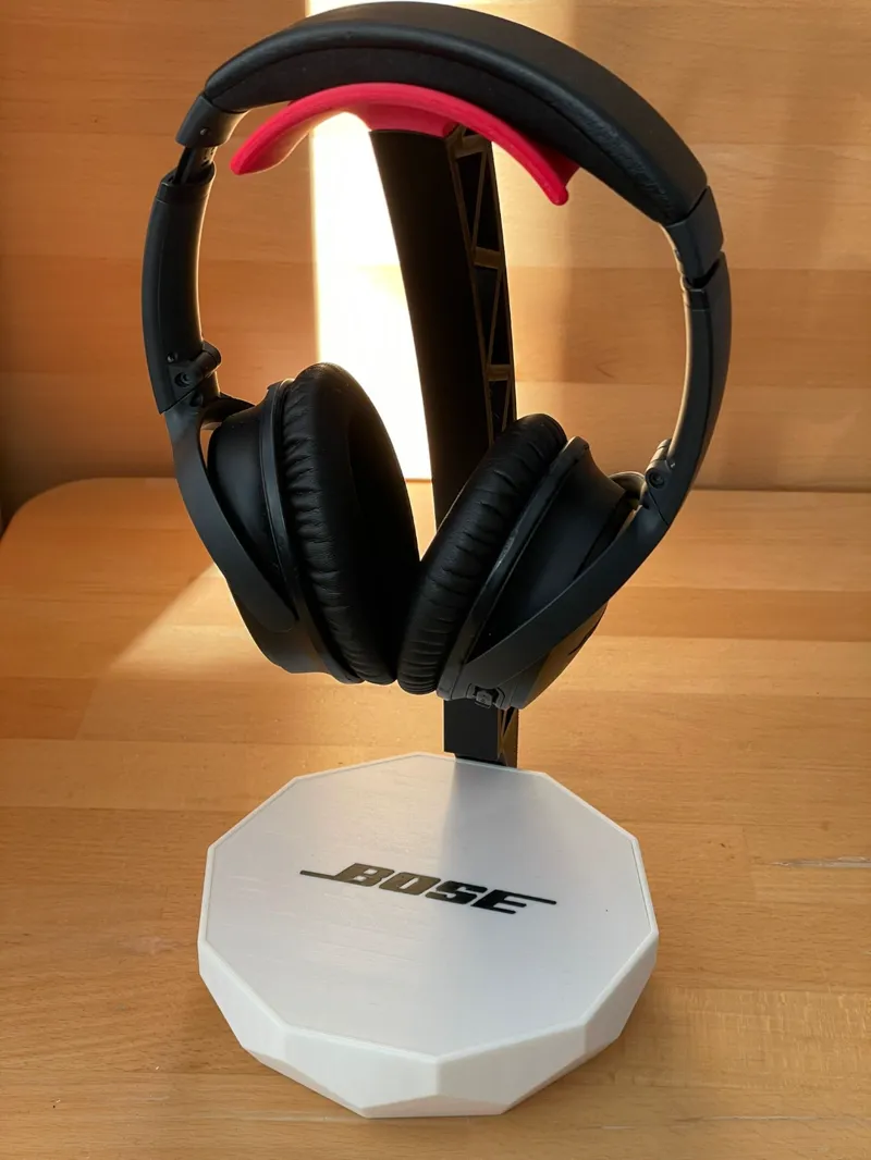 Tight fit top plate (Bose Logo) for headphone holder / headphone stand