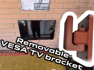Removable VESA TV bracket 75x75