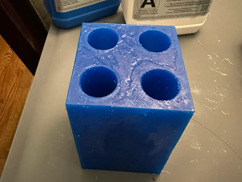 Cylinder Pen Blank Reverse Mold and Plug