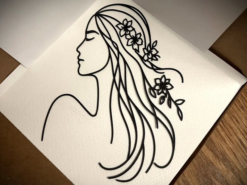 Wall Art Woman with Flowers in her hair