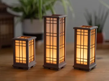 Accesorio de iluminación decorativa: Mini Japanese Shoji Tea Light Lantern — vista de referencia 3