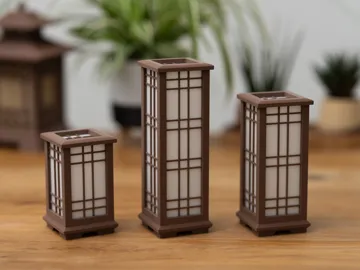 Accesorio de iluminación decorativa: Mini Japanese Shoji Tea Light Lantern — vista de referencia 4