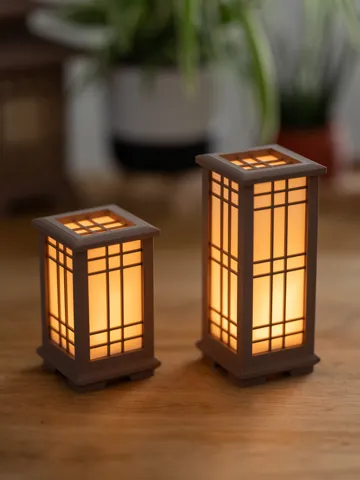 Accesorio de iluminación decorativa: Mini Japanese Shoji Tea Light Lantern — vista de referencia 2