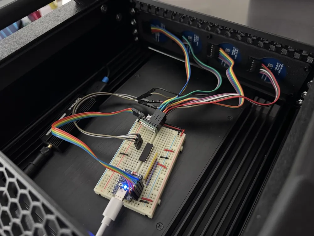 Rack mount for four round LCD GC9A01 - Free 3D Print Model - MakerWorld