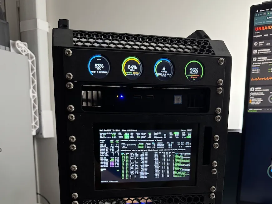 Rack mount for four round LCD GC9A01 - Free 3D Print Model - MakerWorld