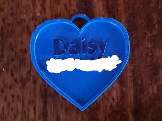 Heart-Shaped Pet Name Tag