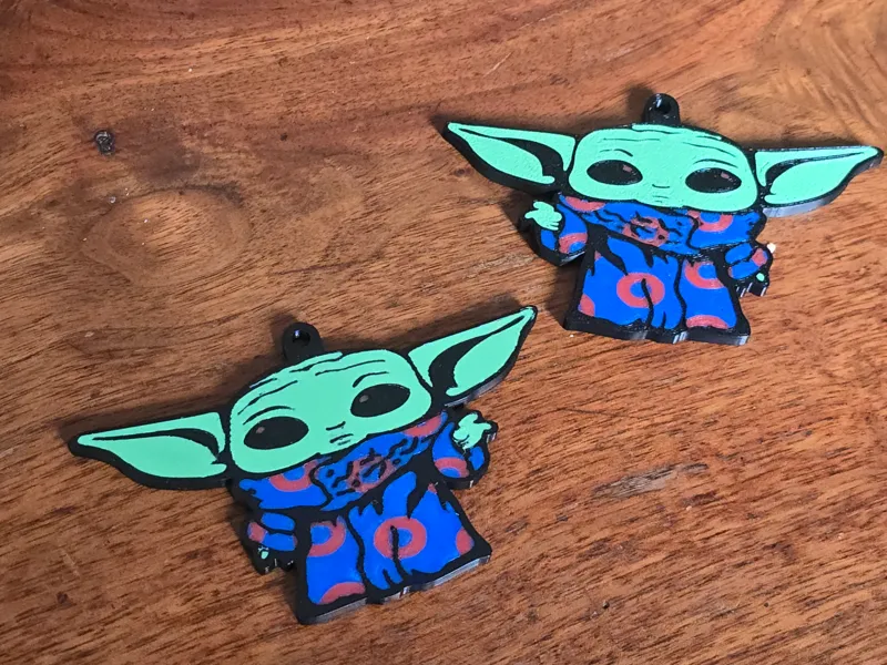 Baby yoda/Phish Keychain/Christmas Ornament
