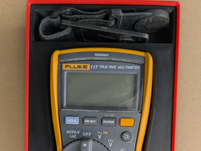 Fluke 117 & Lead Organizer (Modular Gridfinity)