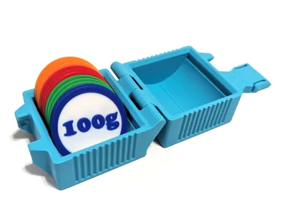 Print Token Box with Latch - Print in Place