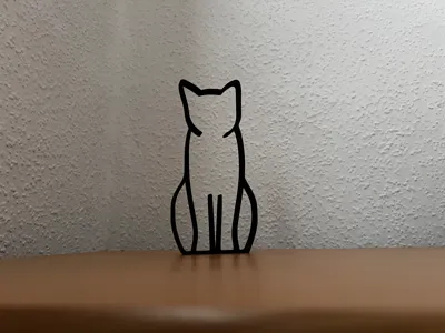 Sitting Cat Silhouette (from front)