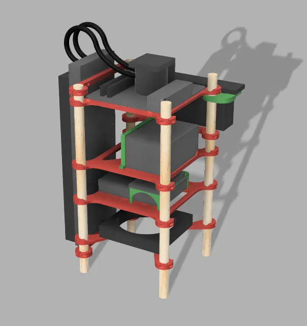 Custodia aperta per computer ITX MATX ATX, fai da te, telaio aperto in alluminio, banco di prova per PC, telaio verticale per scheda madre, kit fai da te (verde nero